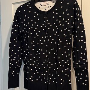 Merona Black and White Polka Dot Cardigan